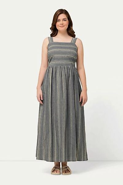 Ulla Popken Maxikleid Maxikleid Streifen Carree-Ausschnitt ärmellos günstig online kaufen