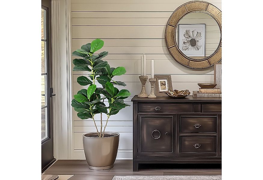 Kunstbaum Geigenblatt-Feigenbaum, künstliche Pflanze,Kunstpflanzen,Topf, Ga günstig online kaufen