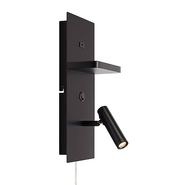 LED-Wandleuchte Carica, schwarz, Höhe 34 cm, Metall günstig online kaufen
