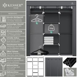 KESSER Kleiderschrank Stoffschrank Stabil mit Kleiderstange günstig online kaufen