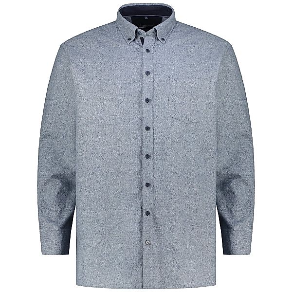 CASA MODA Freizeithemd aus Baumwoll-Flanell Farbe blau Größe: 4XL günstig online kaufen