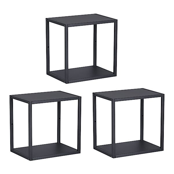 en.casa Wandregal, Set 3-tlg., »Nostened« quadratisch günstig online kaufen