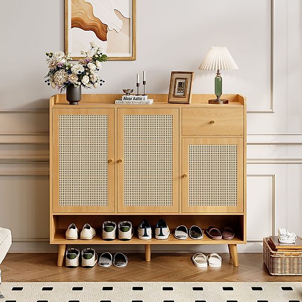 BlingBin Schuhschrank Schuhkommode aus Natürlichem Rattan, günstig online kaufen