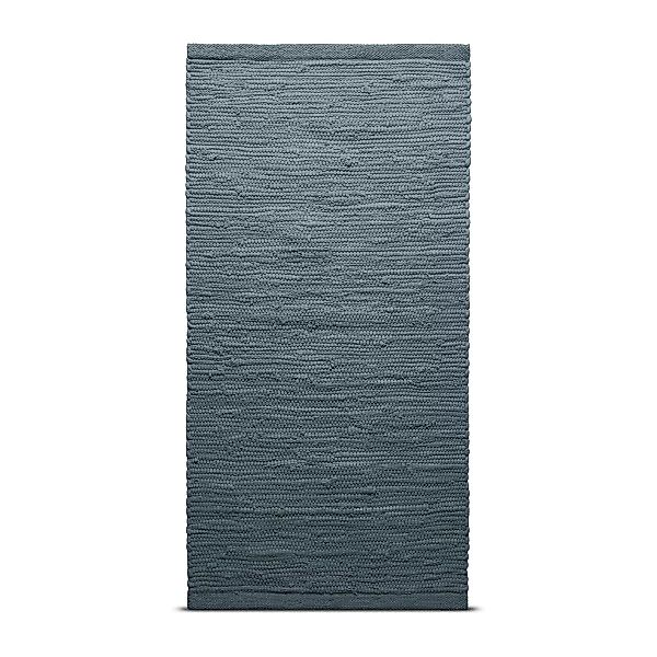 Cotton Teppich 65 x 135cm Steel grey (grau) günstig online kaufen