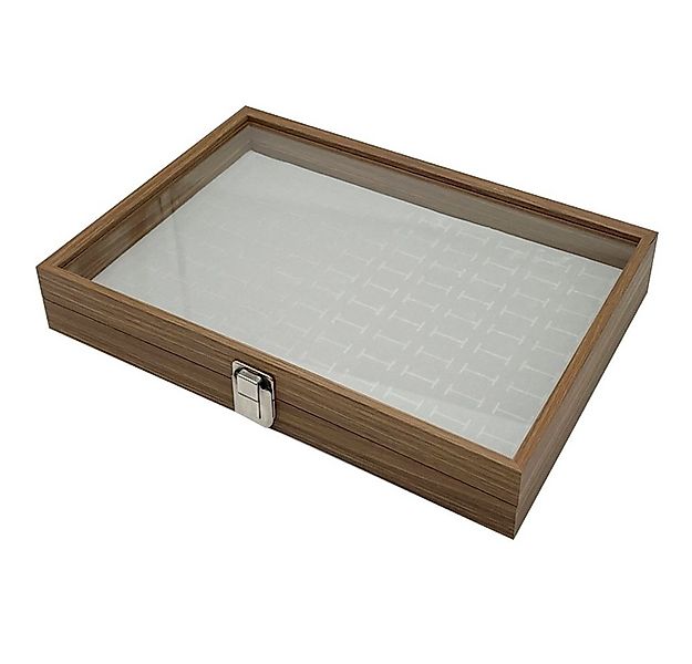 mixed24 Schmuckkasten Holz Ringlade 100 Schlitze Ringe Ohrringe Aufbewahrun günstig online kaufen