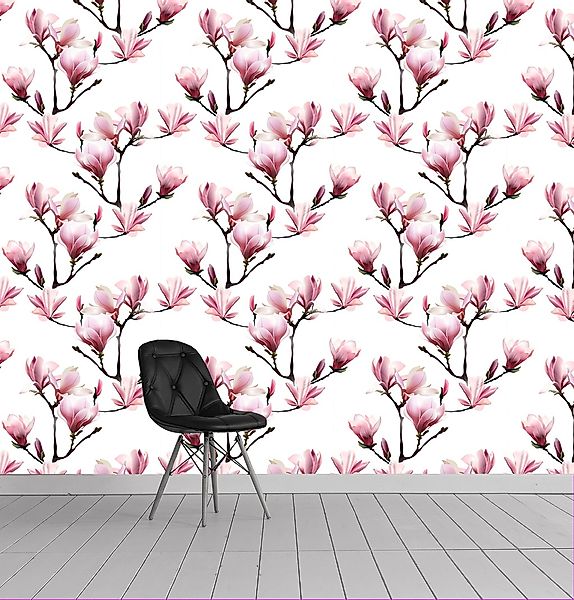 queence Vinyltapete »Aviles«, bedruckt-Motiv-botanisch-floral-gemustert-nat günstig online kaufen