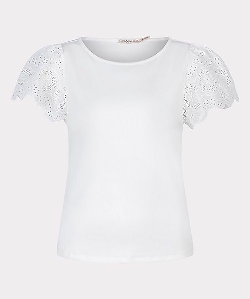 Esqualo T-Shirt Esqualo Feinrippshirt mit Lochstickerei günstig online kaufen