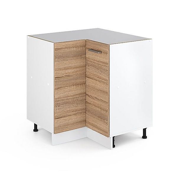 Vicco Eckunterschrank R-Line, Sonoma/Weiß, 75.6 cm, günstig online kaufen