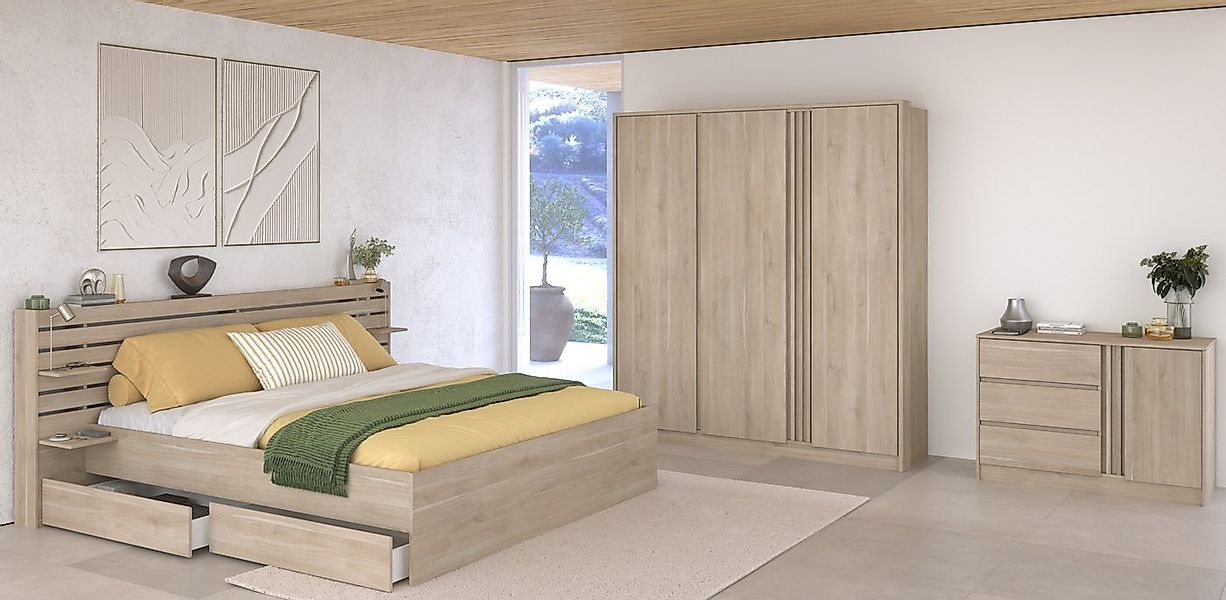 Faizee Möbel Schlafzimmer-Set Schlafzimmer Set Escale 21 von Parisot - Japa günstig online kaufen