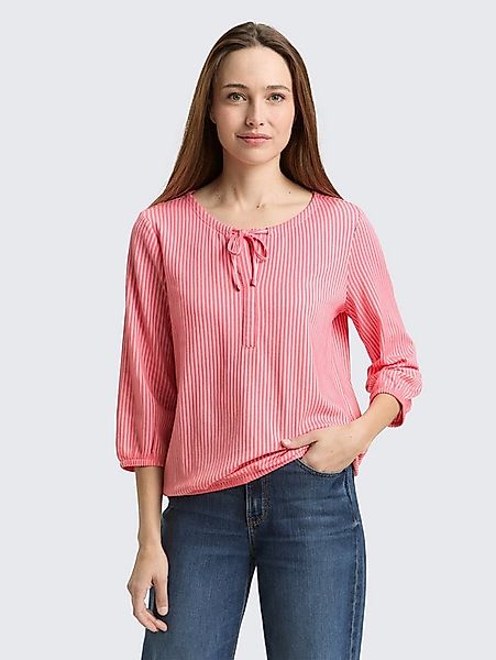 TOM TAILOR 3/4-Arm-Shirt T-Shirt Blusenshirt mit Streifenmuster günstig online kaufen