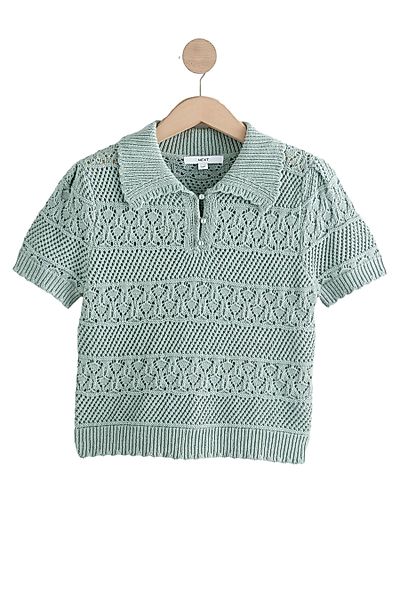 Next Polokragenpullover Poloobereil mit Muster und günstig online kaufen