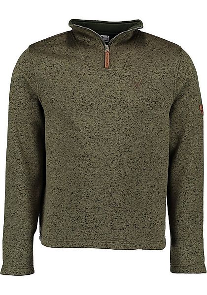 OS Trachten Strickfleece-Pullover Wukom Troyer hochgeschlossen mit Emblem a günstig online kaufen