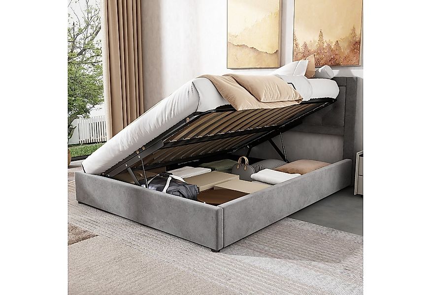 STILVORA Polsterbett 140×200 Stauraumbet Jugendbett mit Schaumstoffgefüllte günstig online kaufen