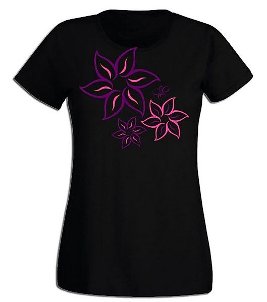 G-graphics T-Shirt Damen T-Shirt - Blumen mit trendigem Frontprint, Slim-fi günstig online kaufen