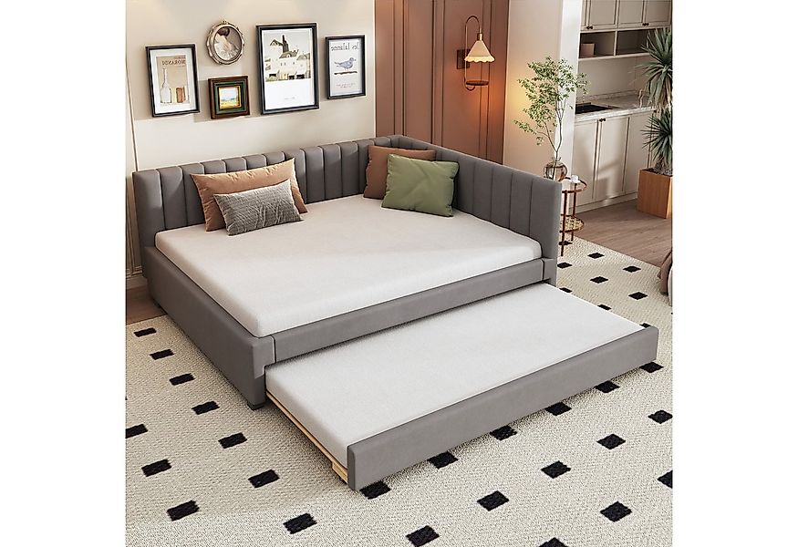 Merax Daybett 140x200cm mit Ausziehbett 90x190cm (Jugendbett Kinderbett, 1 günstig online kaufen