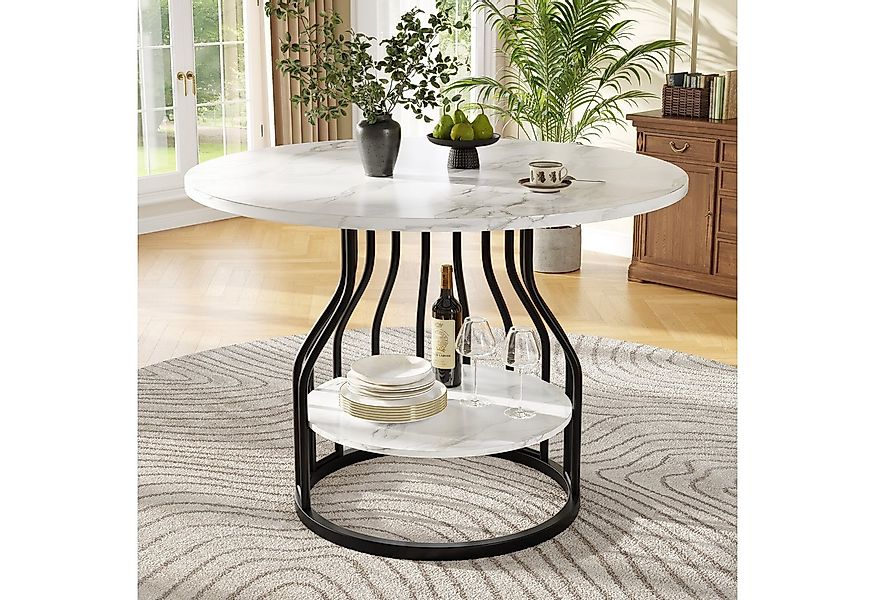 KLAM HOME Esstisch Runder Esstisch (80×80×76cm), Küchen-Esstisch, runder Co günstig online kaufen