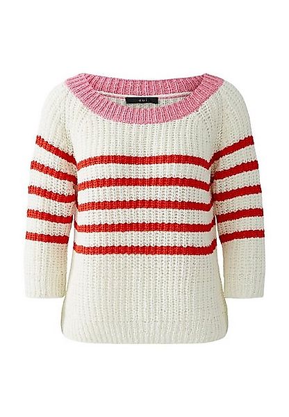Oui Rundhalspullover Pullover Bändchengarn günstig online kaufen