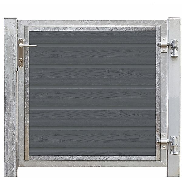 Einzeltor Artura WPC Schiefergrau DIN R 115 cm x 95 cm Pfosten verzinkt günstig online kaufen