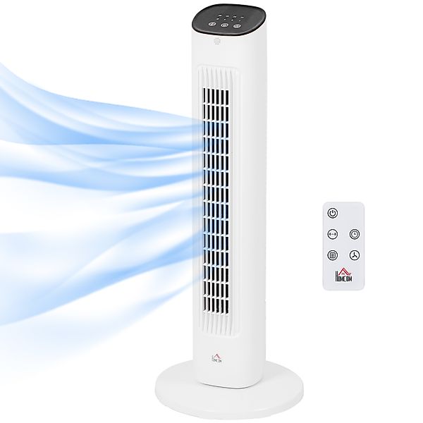 HOMCOM Säulenventilator 50W mit Fernbedienung, leiser 3 Geschwindigkeiten S günstig online kaufen