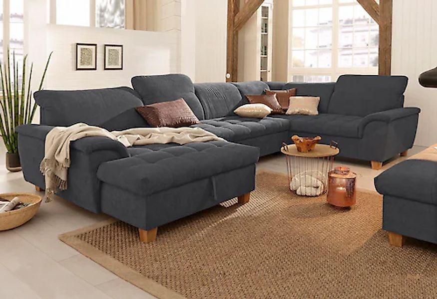 Home affaire Wohnlandschaft »Lyla U-Form« wahlweise mit Rückenfunktion und günstig online kaufen