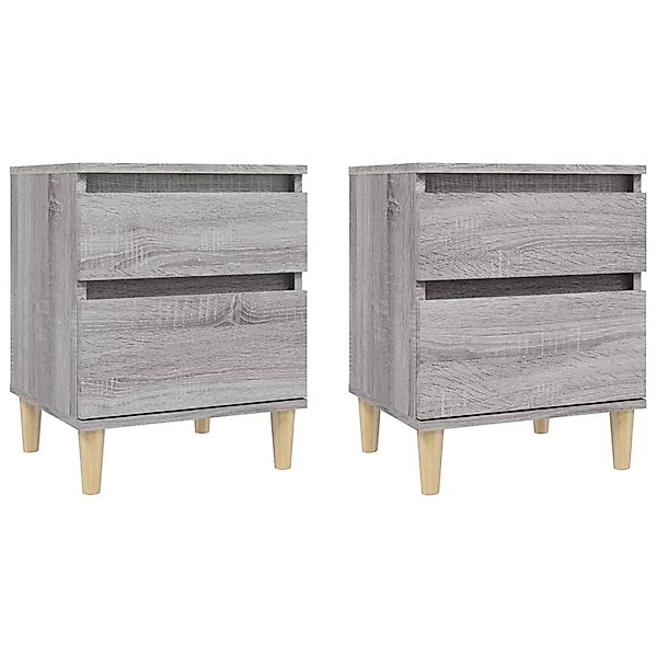 Vidaxl Nachttische 2 Stk. Grau Sonoma 40x35x50 Cm günstig online kaufen