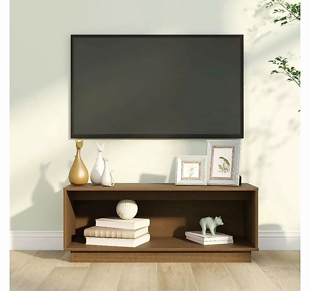furnicato TV-Schrank Honigbraun 90x35x35 cm Massivholz Kiefer günstig online kaufen