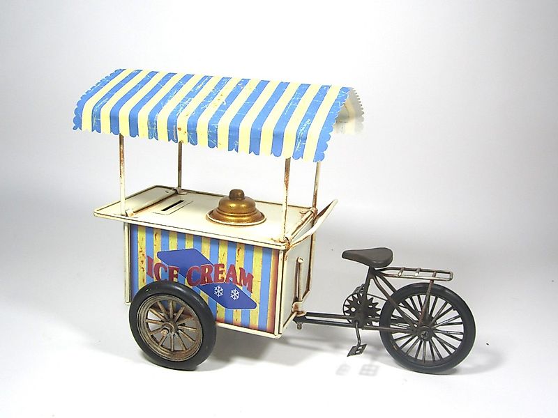 Dynasun Modellauto Car 1904B-2394, (1-tlg), Vintage Eiswagen Metall-Dreirad günstig online kaufen