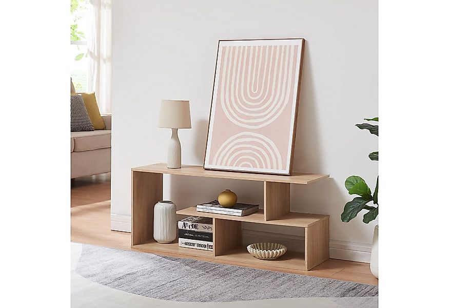 en.casa TV-Regal, »Anän« offen 100 x 30 x 42 cm Eicheoptik günstig online kaufen