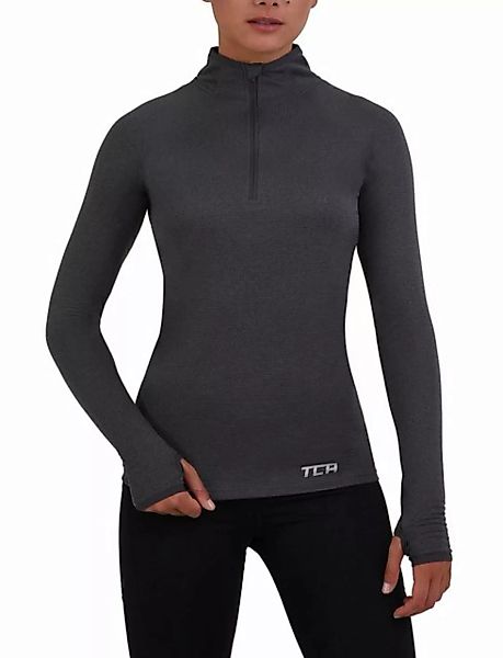 TCA Langarmshirt Damen Sport Shirt Langarm Laufshirt Fitness Yoga - Hellgra günstig online kaufen