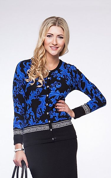 Passioni 2-in-1-Strickjacke Twinset mit Ornamenten-Muster günstig online kaufen