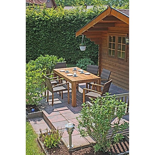 Garden Pleasure Gartentisch Topeka Rechteckig Natur 90 cm x 180 cm günstig online kaufen