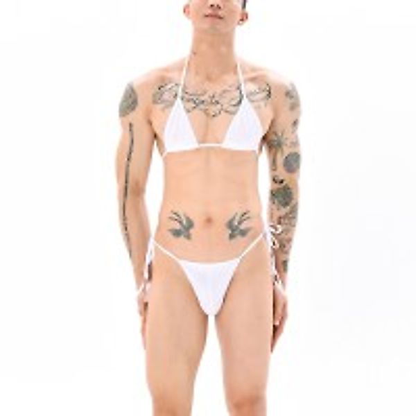 Sumiro Mankini Set 2-teilig Weiß günstig online kaufen
