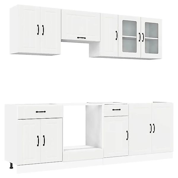 vidaXL 8 Tlg Küchenschrank-Set Kalmar Weiß Holzwerkstoff 3314831 günstig online kaufen