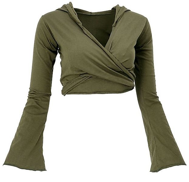 Guru-Shop Longsleeve Wickeltop, Yogatop, Langarmshirt mit.. alternative Bek günstig online kaufen