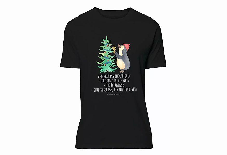 Mr. & Mrs. Panda T-Shirt Pinguin Weihnachtsbaum - Schwarz - Geschenk, Nacht günstig online kaufen