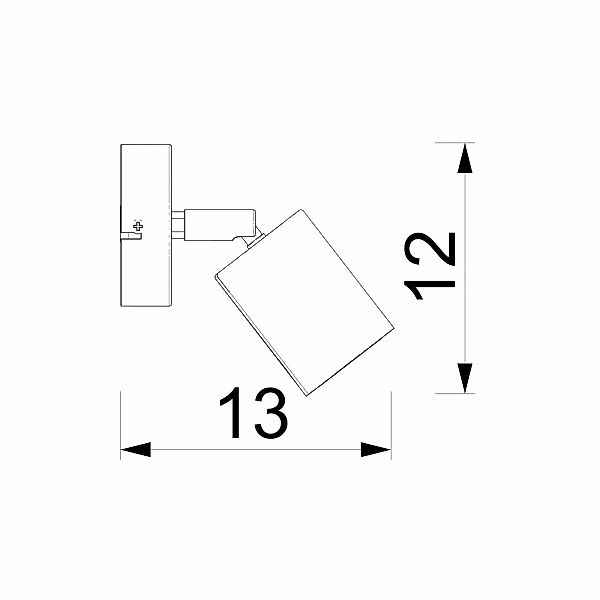 Wandstrahler Fun, gelb, Breite 9 cm, Stahl günstig online kaufen