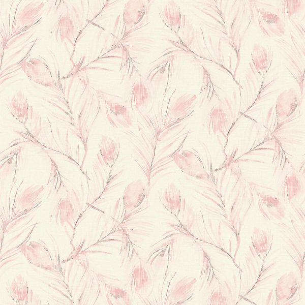 Bricoflor Rosa Tapete mit Pfauenfeder Vlies Federtapete Romantisch für Schl günstig online kaufen