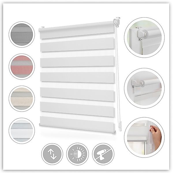 LICHTBLICK ORIGINAL Doppelrollo »Duo-Rollo Klemmfix, ohne Bohren, blickdich günstig online kaufen