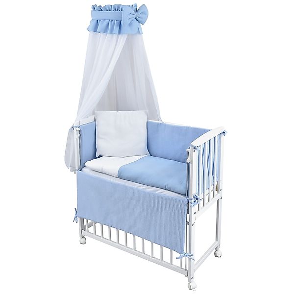 Baby-Delux Stubenbett Beistellbett Komplettset Waffelpique Musselin, günstig online kaufen