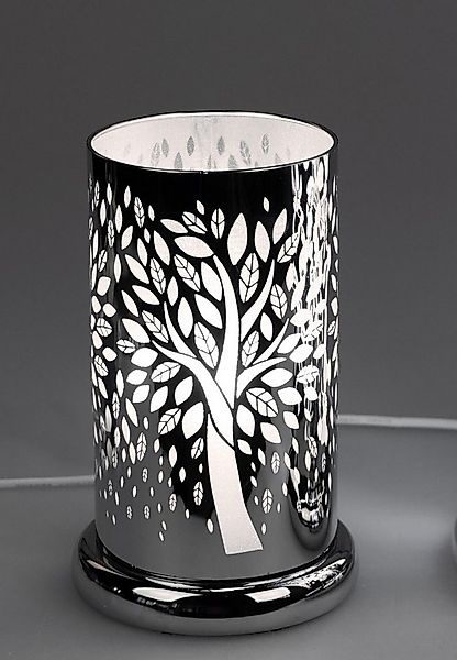 formano Nachttischlampe Touch, Farbe: Silber, Motiv: Baum günstig online kaufen