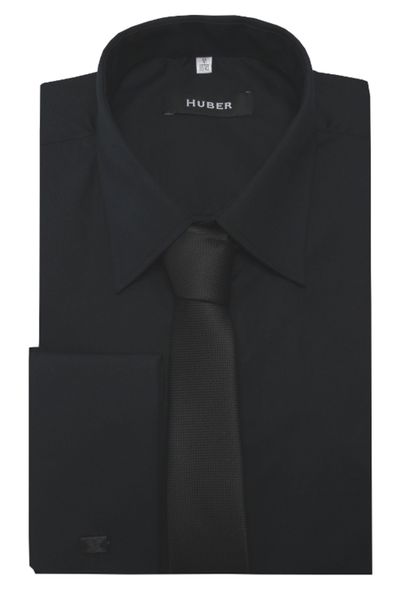Huber Hemden Businesshemd HU-5011 Umschlag-Manschetten +Krawatte günstig online kaufen
