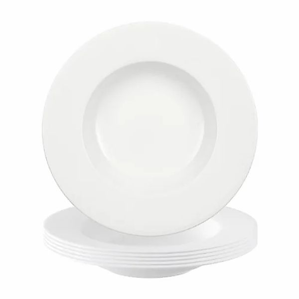 Villeroy & Boch Suppenteller »Suppenteller Anmut ø 24,8 cm 6er Set weiß« günstig online kaufen