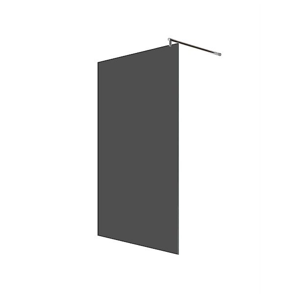 Glaszentrum Hagen 98x200cm Walk in Duschwand Grauglas - Rundhalter günstig online kaufen