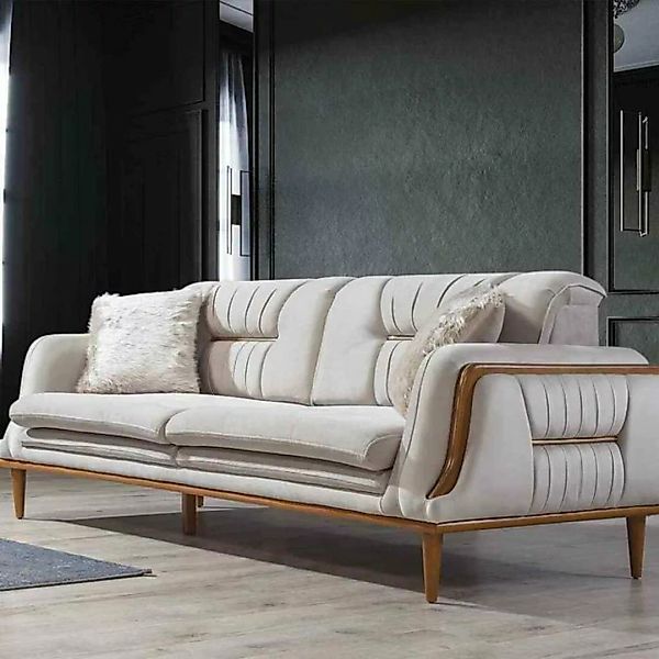 JVmoebel 3-Sitzer Modernes Weißes Luxus Sofa Dreisitzer Wohnzimmer Couch 3- günstig online kaufen