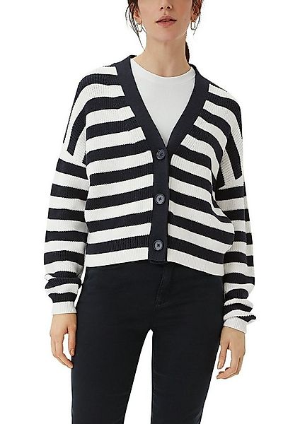 comma Strickjacke mit Drop-Shoulder-Design günstig online kaufen