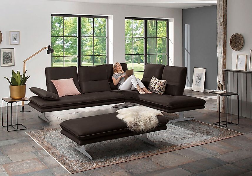 W.SCHILLIG Ecksofa "broadway, Designsofa, mit tollem Sitzkomfort, L-Form", günstig online kaufen