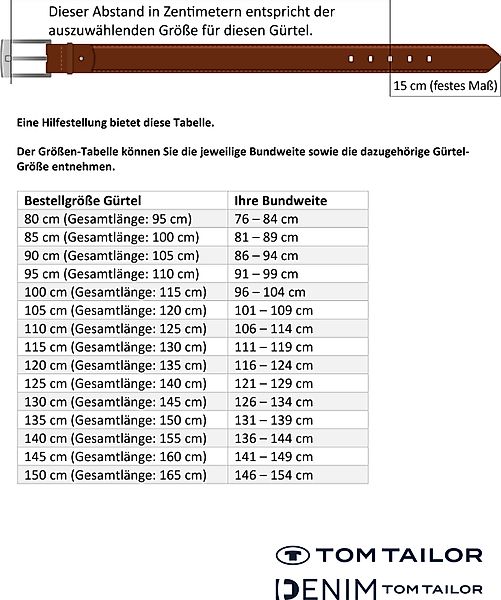 TOM TAILOR Ledergürtel (1-St) mit 3,0 günstig online kaufen