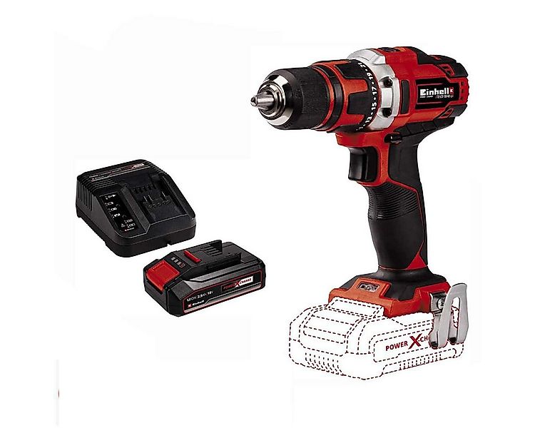 Einhell Akku-Bohrschrauber Bohrschrauber TE-CD 18/40 Li- 18 V, 40 Nm mit Ak günstig online kaufen