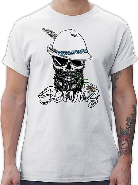 Shirtracer T-Shirt Servus Totenkopf Skull Bayrisch günstig online kaufen