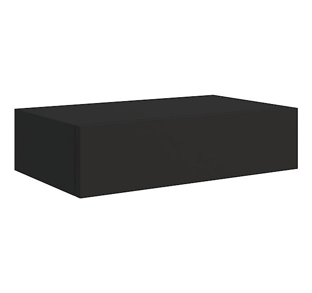 furnicato Wandregal mit Schublade Schwarz 40x23,5x10 cm MDF, 1-tlg. günstig online kaufen